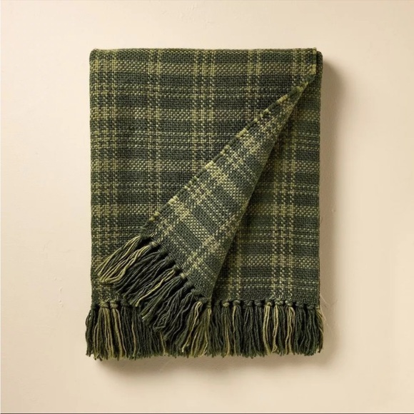 Hearth & Hand Other - Hearth & Hand Chunky Woven Throw Blanket Tonal Green NWT